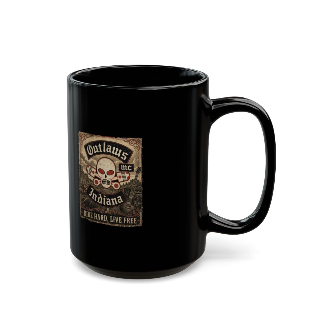Outlaws MC "Outlaws" Black Mug - alternate angle 5, merchandise