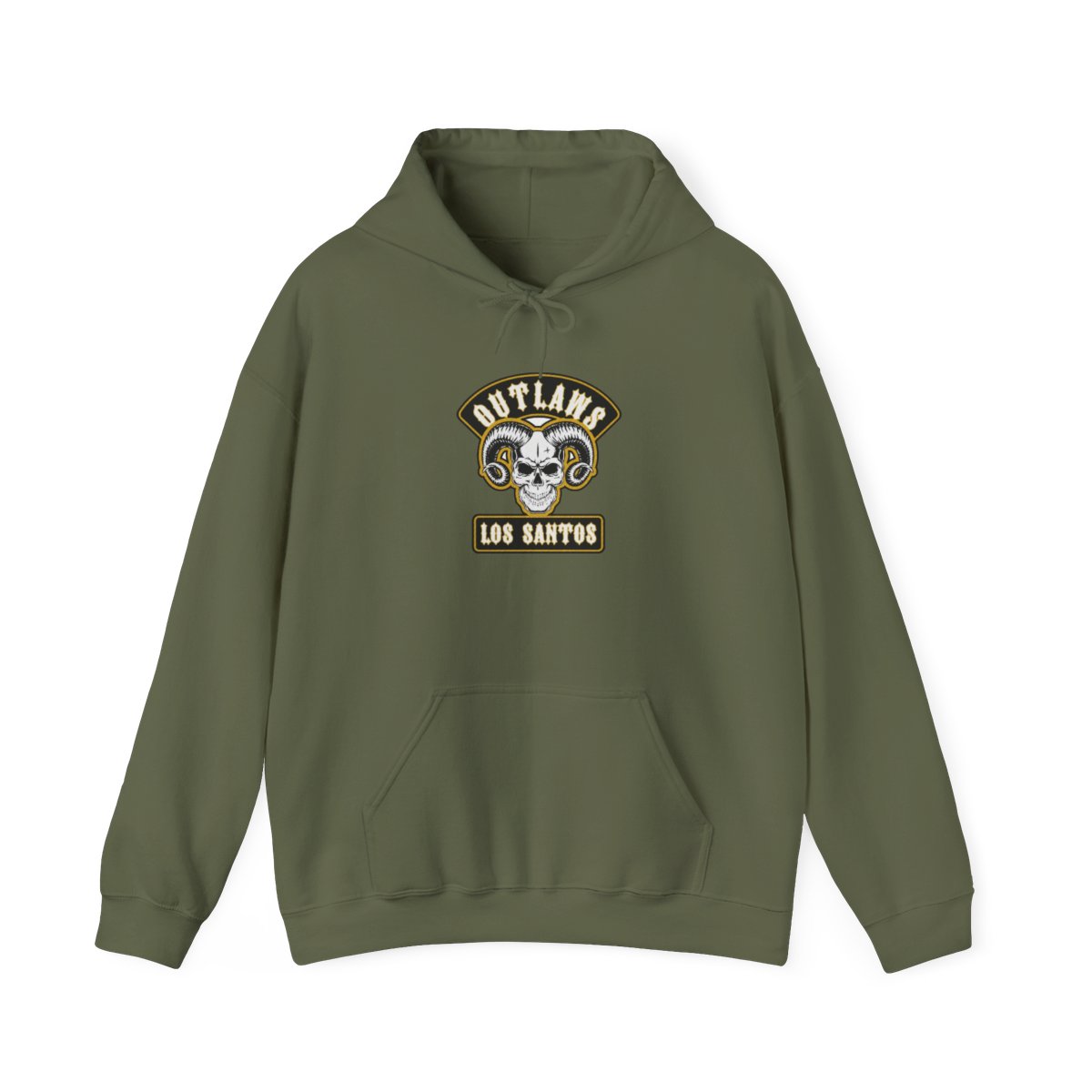 Outlaws Los Santos Skull Logo Hoodie | Motorcycle Club Sweatshirt | Outlaws MC  - alternate angle 5, merchandise