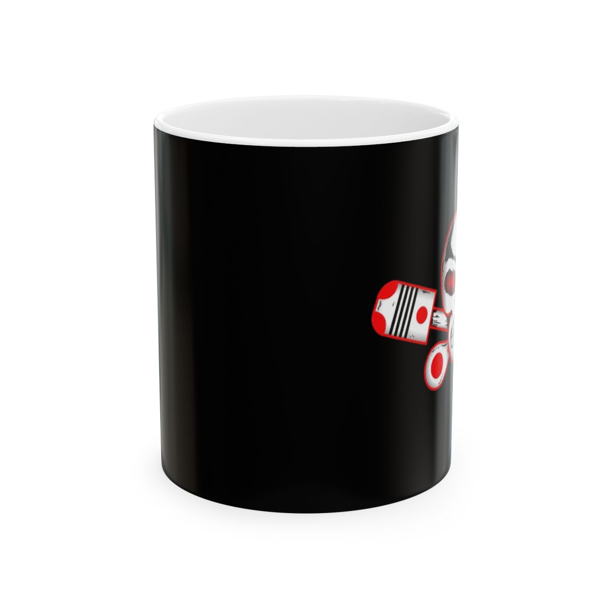 Red Retro Race Car Mug | Ceramic Coffee Cup | Outlaws MC - alternate angle 1, merchandise